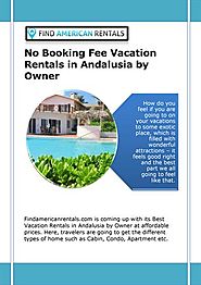 No Booking Fee Vacation Rentals in Andalusia by Owner