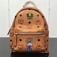 MCM X-Mini Stark Rabbit Backpack In Brown