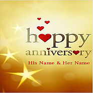Anniversary Wishes Card With Name Online