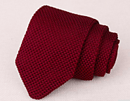Standard Cut Burgundy Luxury Knitted Tie | Jennis & Warmann