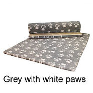 Grey with White Paws Non Slip Vetfleece