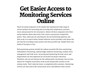 Get Easier Access to Monitoring Services Online