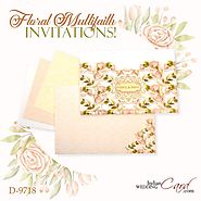 Floral Multifaith Wedding Invitation Cards