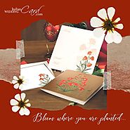 Floral Theme Wedding Invitations Card