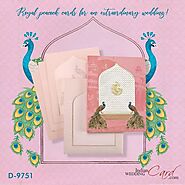 Peacock Theme Wedding Invitation Cards