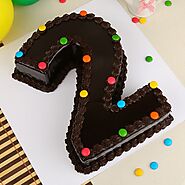 Buy or Order Number Chocolate Cake Online | Same Day Delivery Gifts - OyeGifts.com