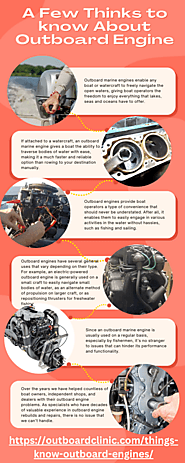 A Few Thinks to know About Outboard Engine