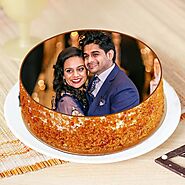 Buy or Order Butterscotch Photo Cake Online | Midnight Gifts Online - OyeGifts.com
