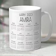 Calendar Personalized Happy New Year 2023 Coffee Mug