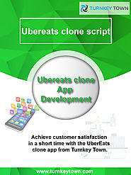 UberEats Clone Script | On Demand Food Delivery App Like Uber - Turnkey Town | Turnkeytown