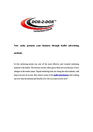 Get the Leaflet Distribution Services | Dor2Dor by dor2doruk - Issuu