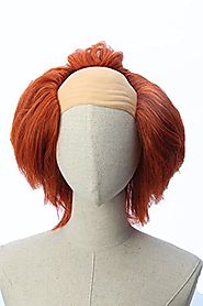 Halloween Costume Cosplay Orange Wigs Brown Bald Head Wig Pennywise Adult Clown