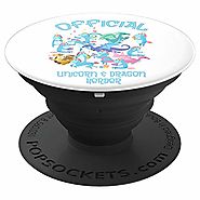 Official Unicorn and Dragon Herder white blue pink - PopSockets Grip and Stand for Phones and Tablets
