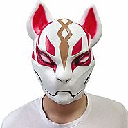 Fortnite Fox Mask Helmet Halloween Cosplay Season Natural Latex