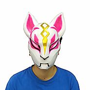 Fortnite Costume Latex Mask Fox Drift Mask (A)
