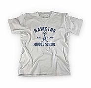 Revel Shore Stranger of Things Hawkins Middle School AV Club Adult T-Shirt (Large, Sport Grey)