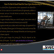 Get Exclusive Discount By Showing Gym Membership Card At Participating Business in Winnipeg - Shapes Fitness Centres