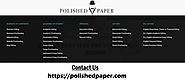 Services offered by Polished Paper