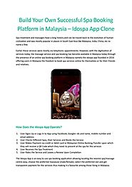 Stimulate the Nerves of Your Massage Service in Malaysia with the Idospa App Clone