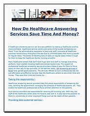 How Do Healthcare Answering Services Save Time And Money?