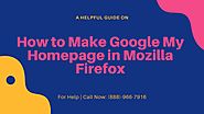 How to Make Google My Homepage on Mozilla Firefox