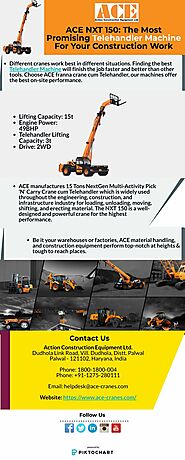 ACE NXT 150: The Most Promising Telehandler Machine For Your Construction Work