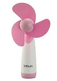 Intsun Handheld Portable Battery Operated Cooling Mini Fan Electric Personal Fans for Home and Travel (pink)