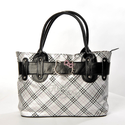 Hello Kitty Plaids Checkered Pattern Tote Handbag Purse