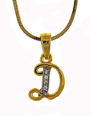 Different Design Diamond 'D' Styled Chain Pendant Set