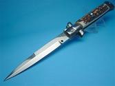 Frank Beltrame 9" Stag Horn Switchblade Knives Bayonet