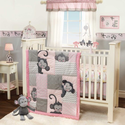Pinkie 4 Piece Baby Crib Bedding Set with Bumper by Lambs & Ivy