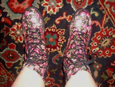 Fashion trend: floral combat boots