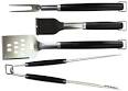 Charcoal Companion Perfect Chef Barbecue Tool Set with Black Handles ( 4-Piece)