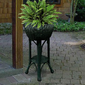 Hunter Green Wicker Planter will hold 10 inches Pot- Avalon-Outdoor Living-Outdoor Decor-Planters