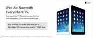Tata Sky+ HD Connection Free on Purchase of iPad Air & Mini at Infibeam