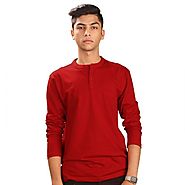 Buy Full Sleeve T-shirts For Mens Online - Henley T-shirt | Beyoung