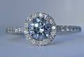 blue diamond rings