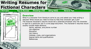 ReadWriteThink: Student Materials: Writing Resumes for Fictional Characters