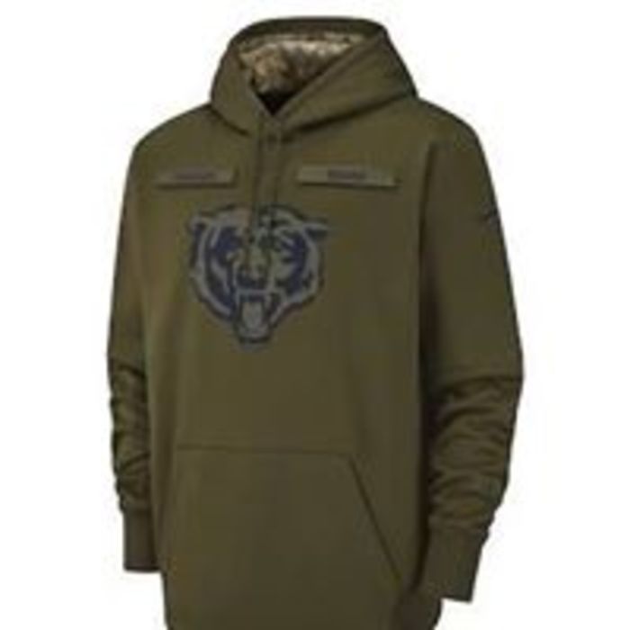 Chicago Bears Military Hoodies S M L XL 2X 3X 4X Salute Service