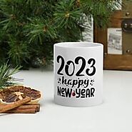 2023 Happy New Year Balloon White Mug - OyeGifts