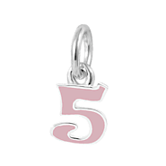 Buy"NUMBER 5" Silver Charm Online At Talisman World