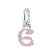 Buy"NUMBER 6" Silver Charm Online At Talisman World