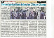 Protest held at doon school on climate change