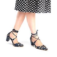 Buy Celeste D'orsay Tie Up Block Heels Online at Best Price From PAIO Shoes