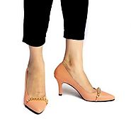 Buy Rosaline Peach Court Heels Online at Best Price From PAIO Shoes
