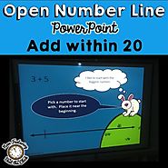 Open Number Line Addition: Instructional PowerPoint, Game, and Worksheet
