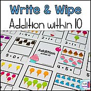 Addition Write and Wipe: Addition within 10 by Mercedes Hutchens
