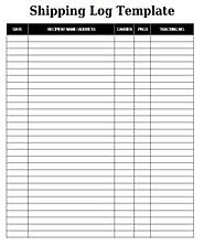 Shipping Log Template | Download in MS Word | Free Log Templates