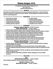 8+ Physician Resume Templates | Free Printable Word & PDF
