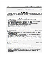 14+ Bartender Resume Templates | Free Printable Word & PDF